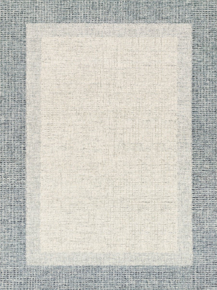 TONAL BORDERS TUFTED WOOL RUG