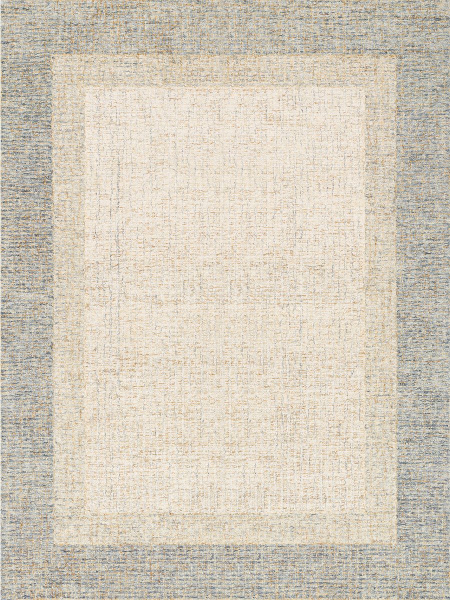 TONAL BORDERS TUFTED WOOL RUG