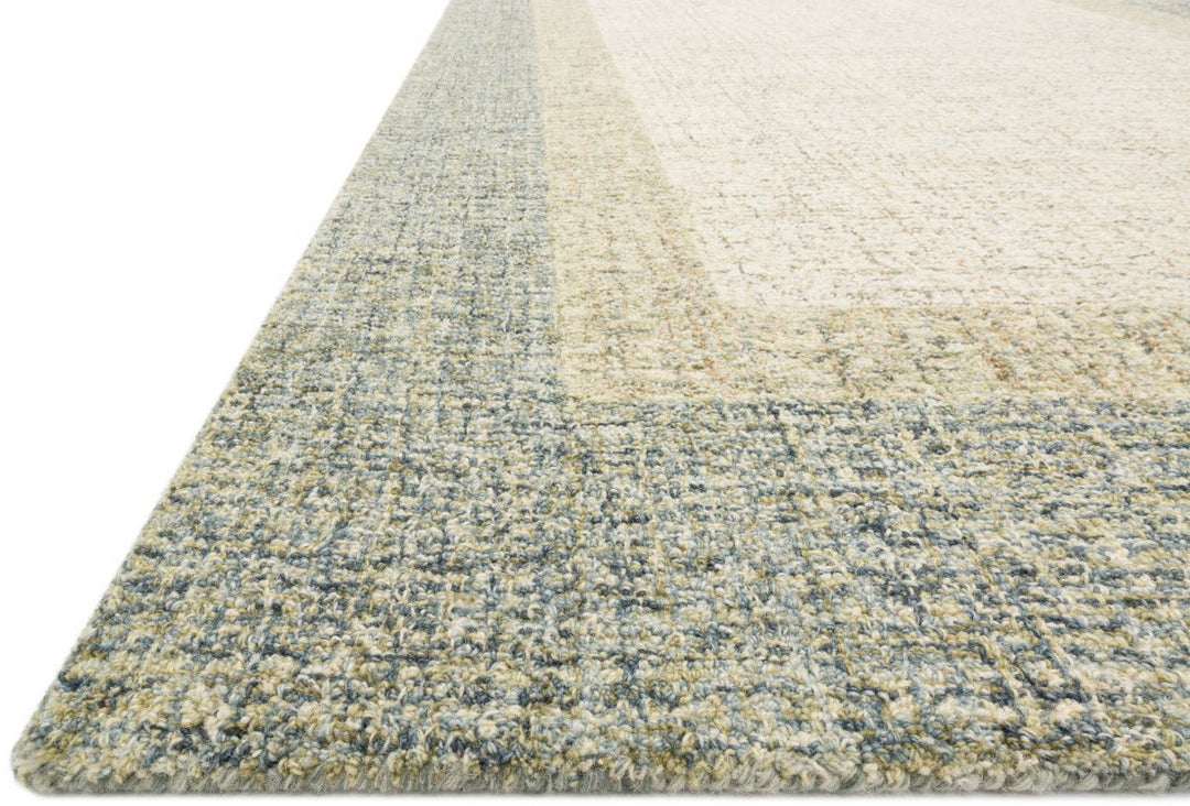 TONAL BORDERS TUFTED WOOL RUG