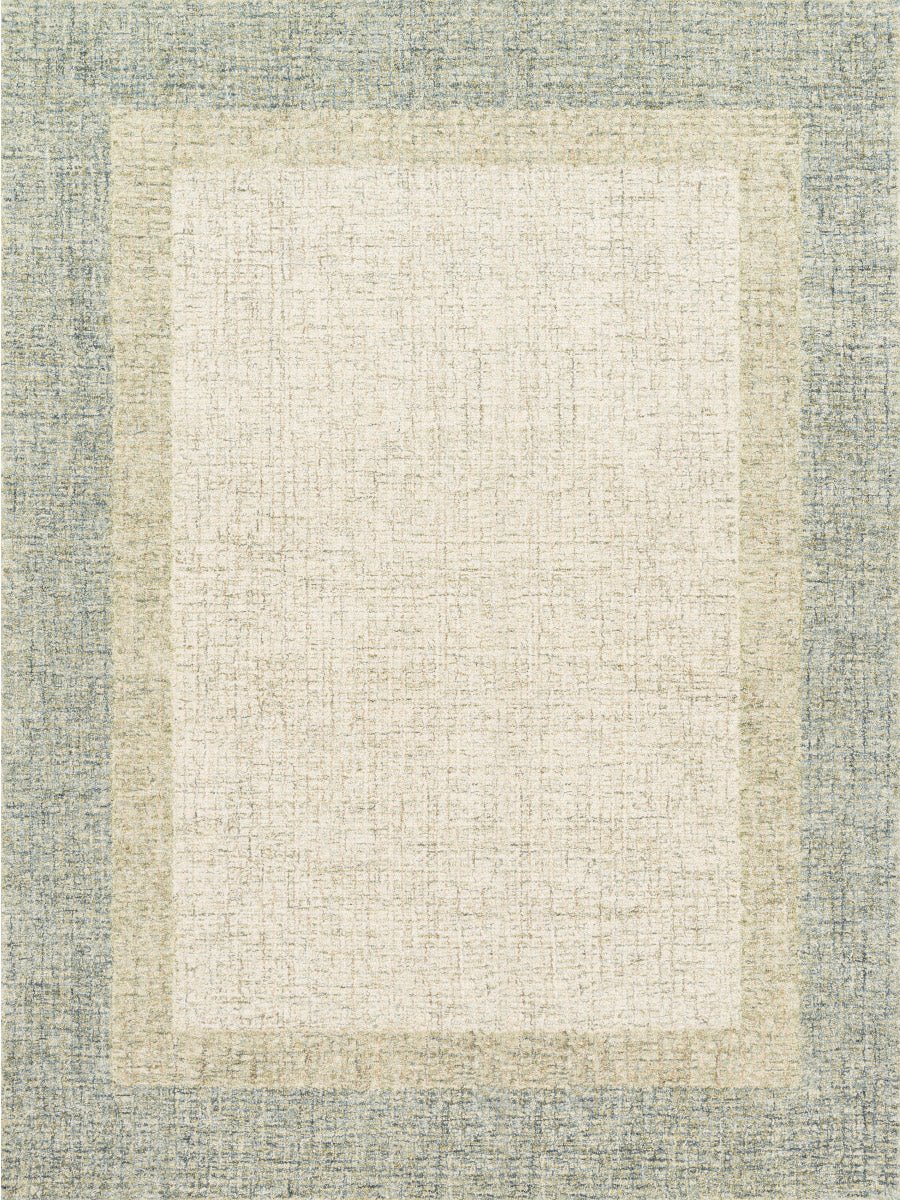 TONAL BORDERS TUFTED WOOL RUG