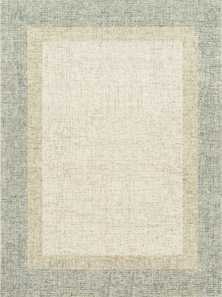 TONAL BORDERS TUFTED WOOL RUG