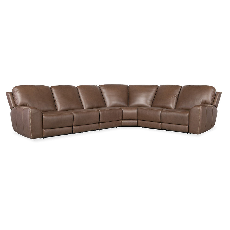 TORRES 6 PIECE 2 POWER HEADREST ARMLESS RECLINERS SECTIONAL SOFA