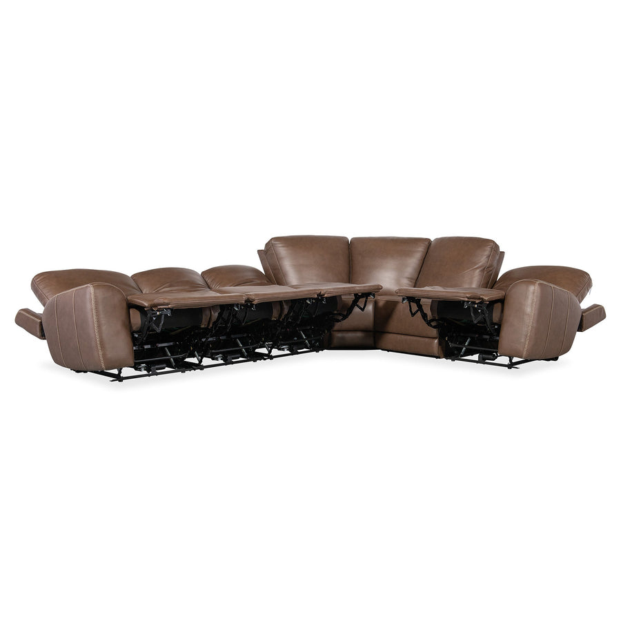 TORRES 6 PIECE 2 POWER HEADREST ARMLESS RECLINERS SECTIONAL SOFA