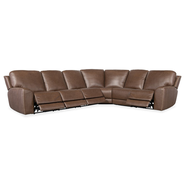 TORRES 6 PIECE 2 POWER HEADREST ARMLESS RECLINERS SECTIONAL SOFA