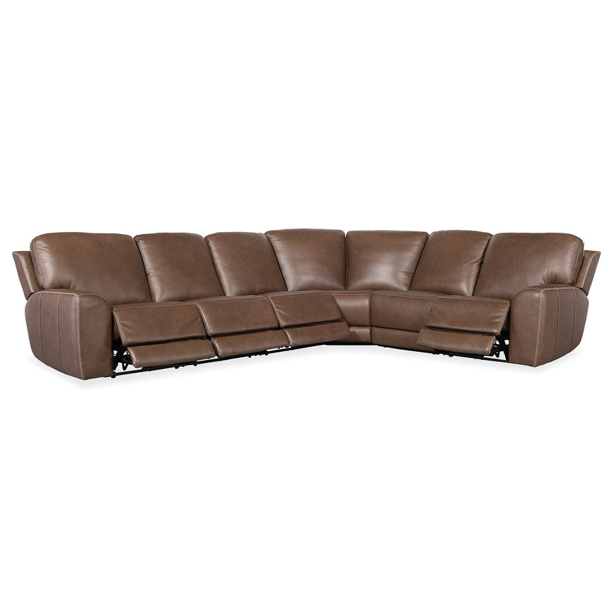 TORRES 6 PIECE 2 POWER HEADREST ARMLESS RECLINERS SECTIONAL SOFA
