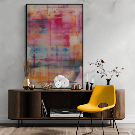 "TRANSIENT COLOR" GOLD EMBELLISHED CANVAS ART