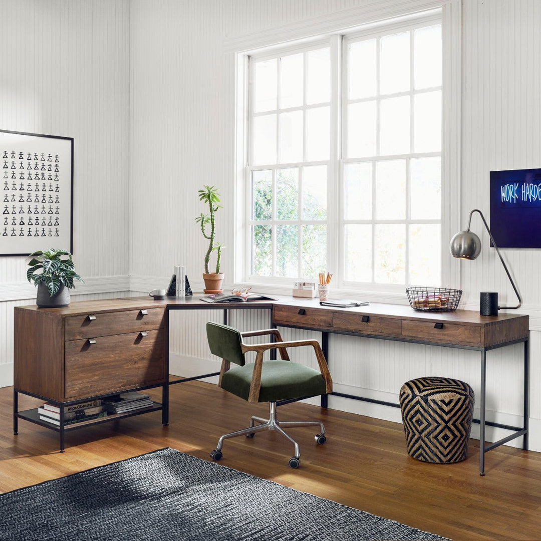 TREY WRITING DESK: AUBURN POPLAR