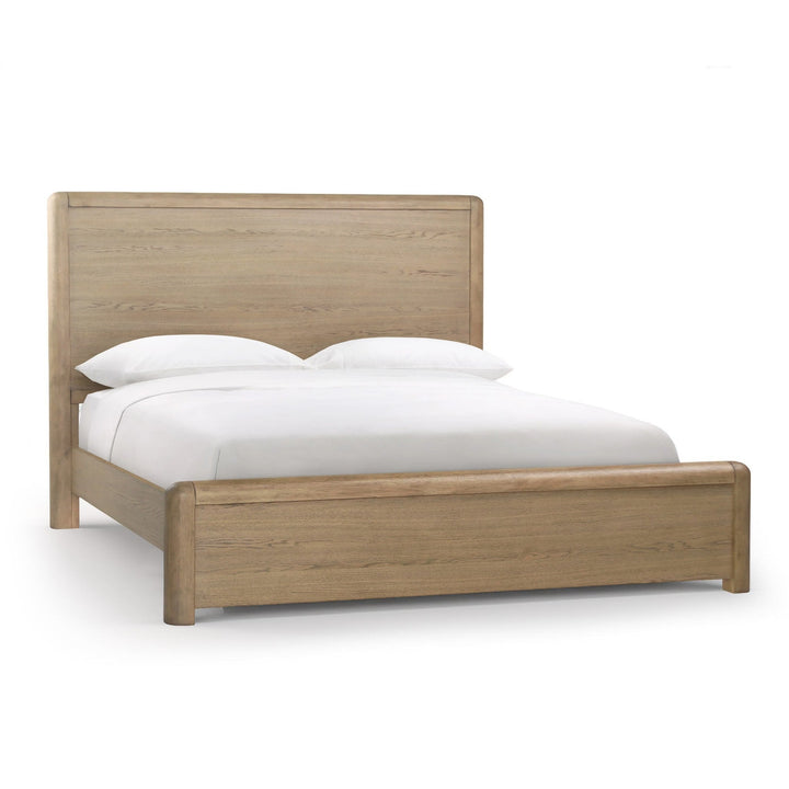 TRICIA NATURAL OAK PANEL BED