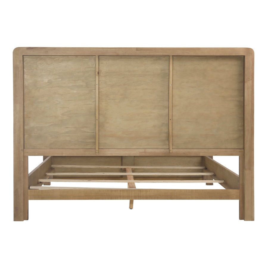 TRICIA NATURAL OAK PANEL BED