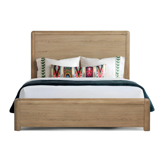 TRICIA NATURAL OAK PANEL BED