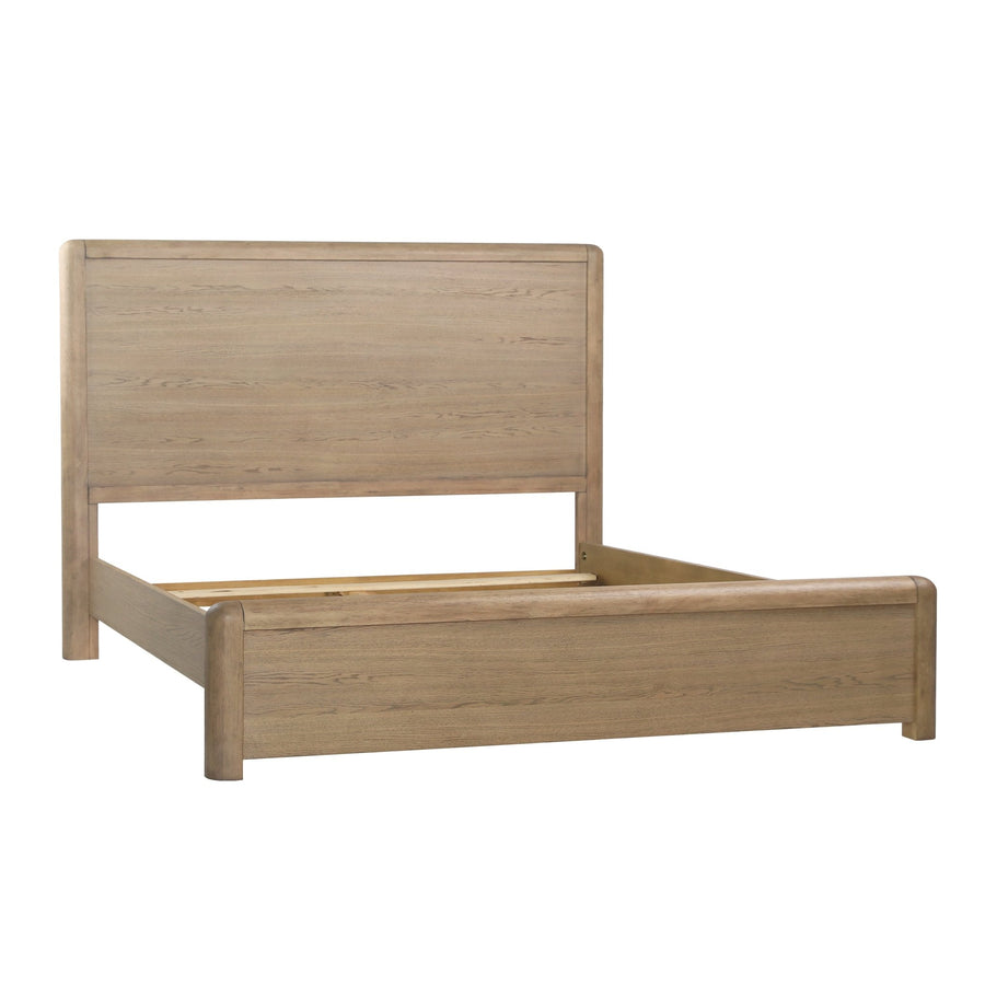 TRICIA NATURAL OAK PANEL BED