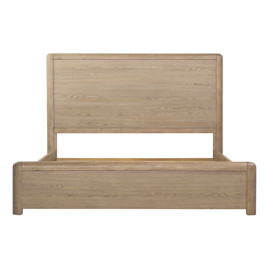 TRICIA NATURAL OAK PANEL BED