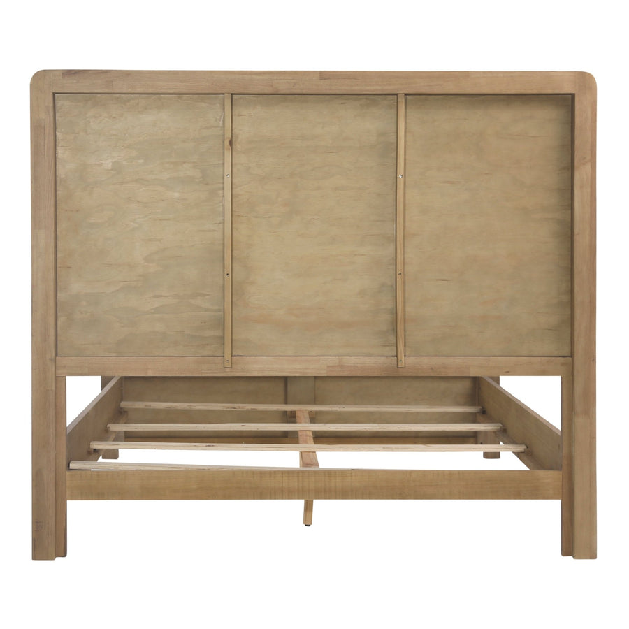 TRICIA NATURAL OAK PANEL BED