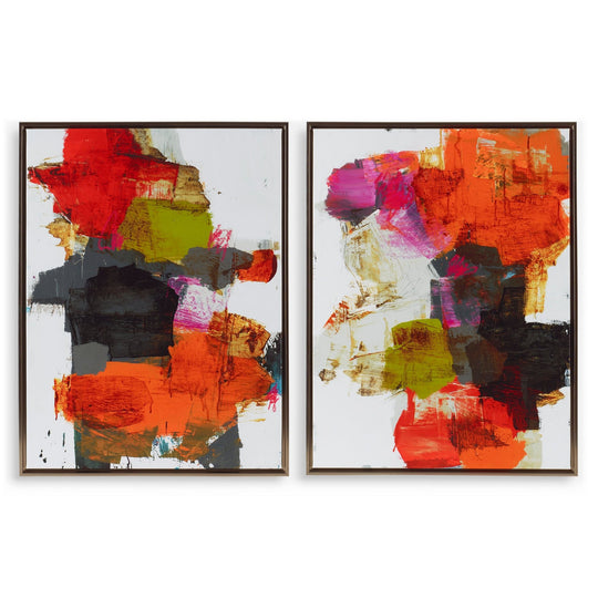 "TRIED AND TRUE" FRAMED ABSTRACT CANVAS ART | SET OF 2