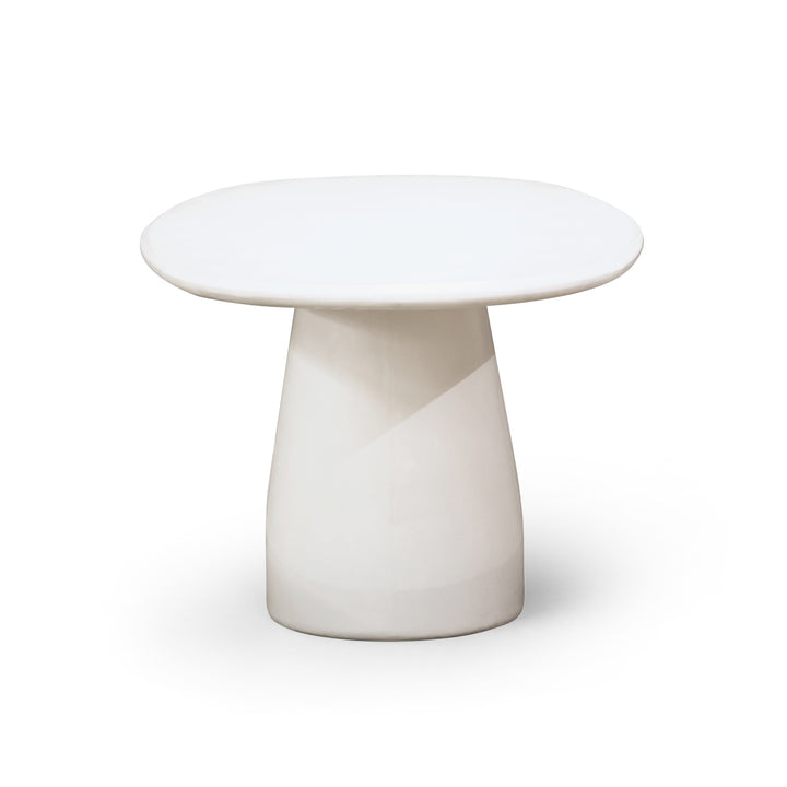 TURELL INDOOR-OUTDOOR WHITE CONCRETE DINING TABLE
