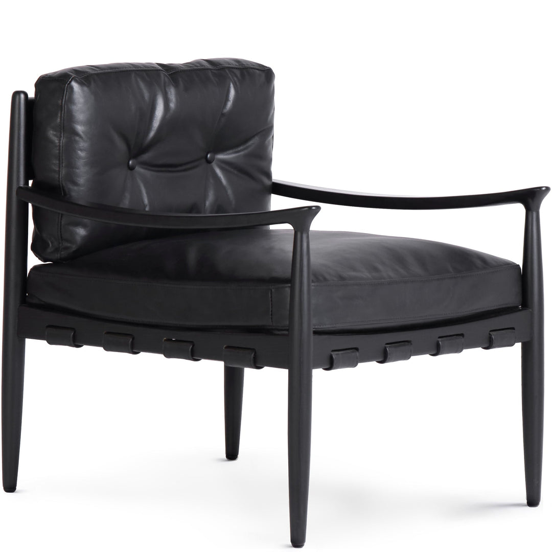 TURNER BLACK LEATHER ARM CHAIR