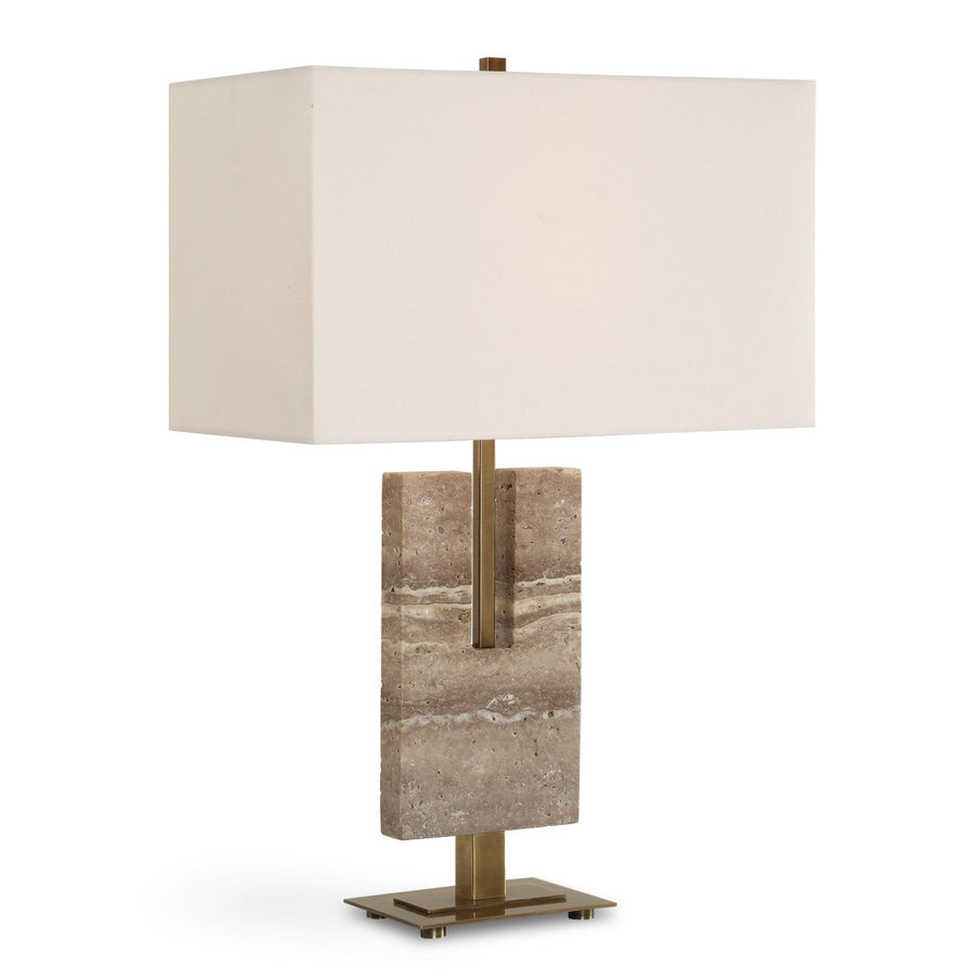 TURNING POINT TRAVERTINE TABLE LAMP