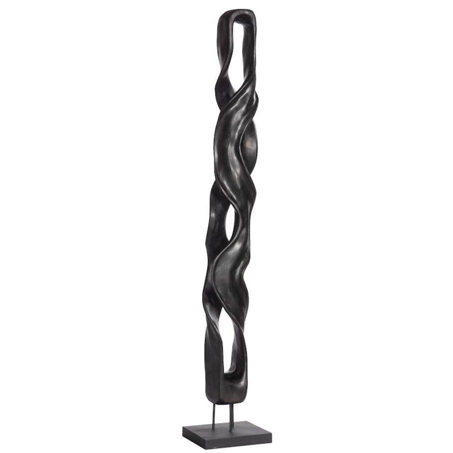 TWISTING ROOT SCULPTURE, BLACK