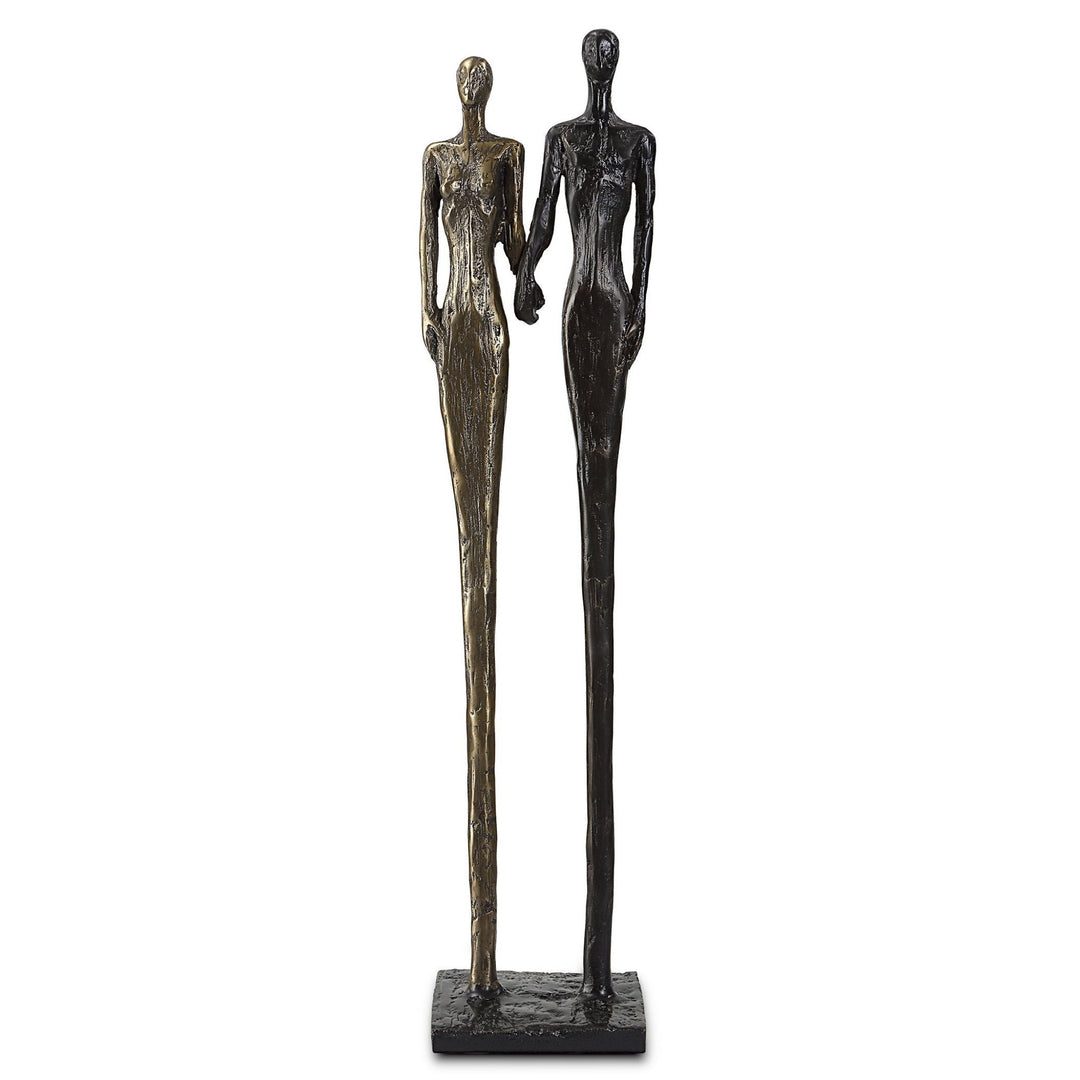 TWO'S COMPANY BRONZE SCULPTURE