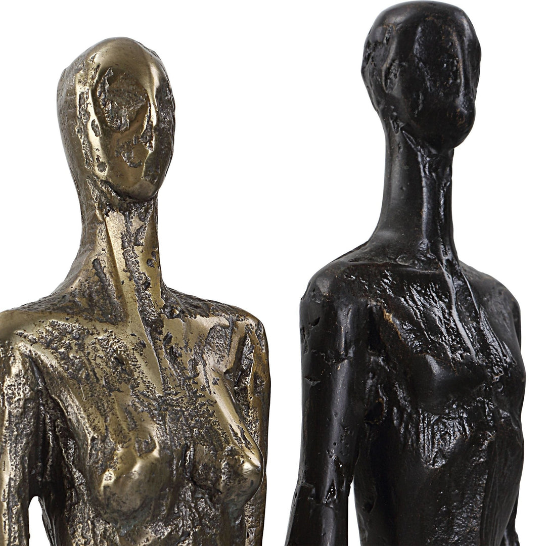 TWO'S COMPANY BRONZE SCULPTURE