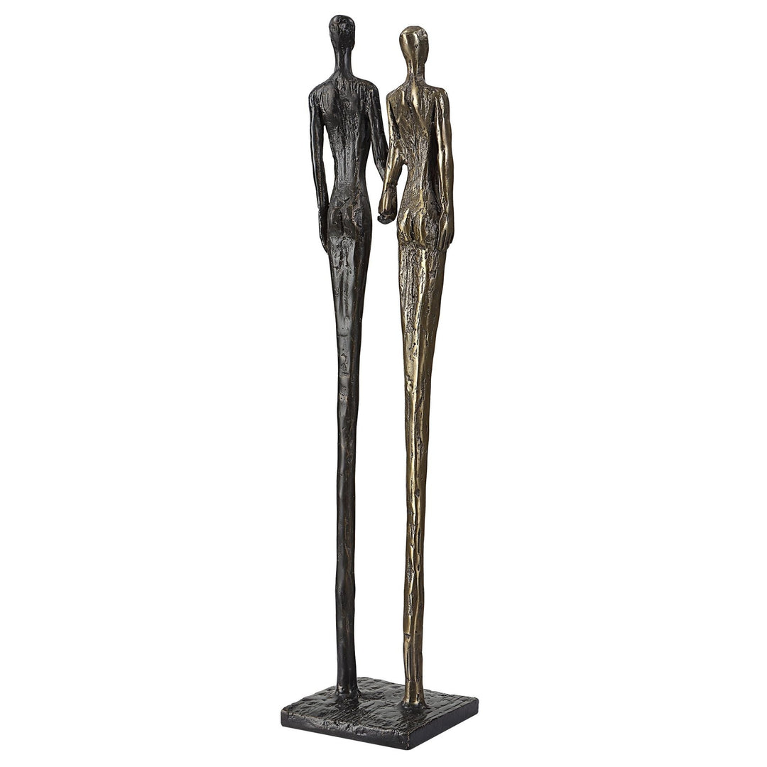 TWO'S COMPANY BRONZE SCULPTURE