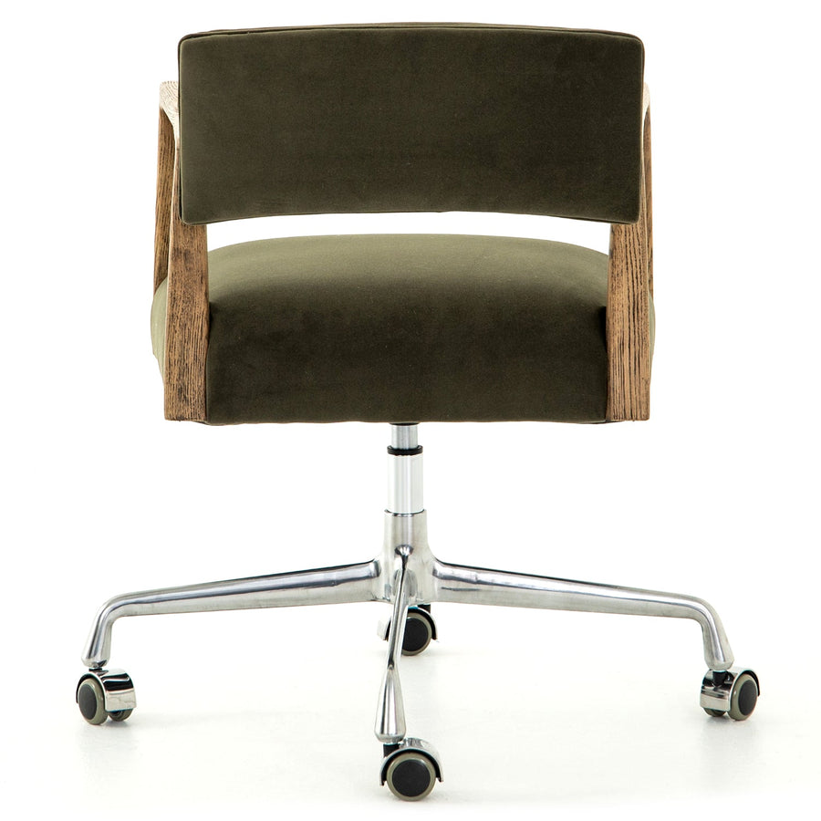 TYLER DESK CHAIR: LODEN GREEN VELVET