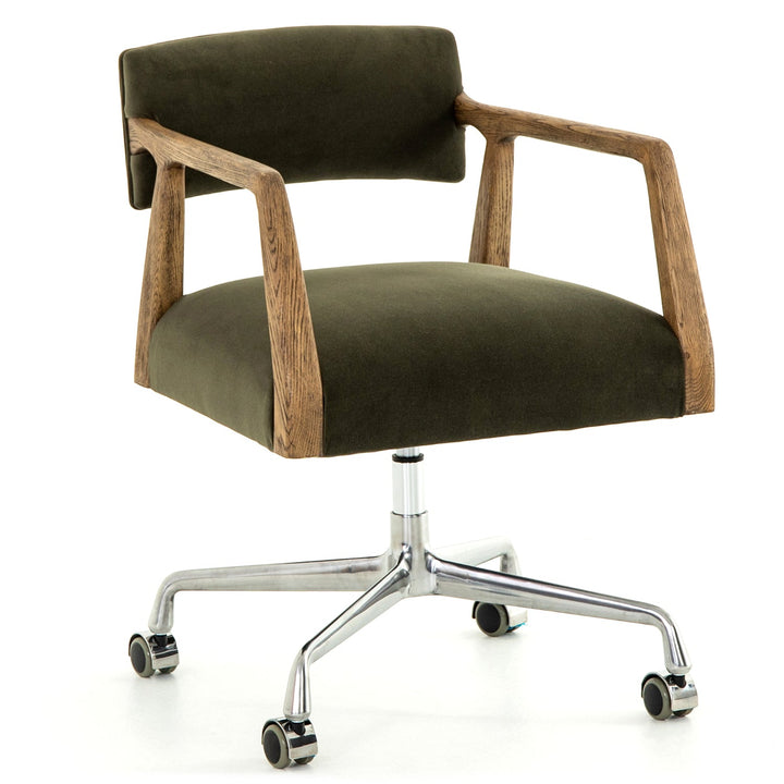 TYLER DESK CHAIR: LODEN GREEN VELVET