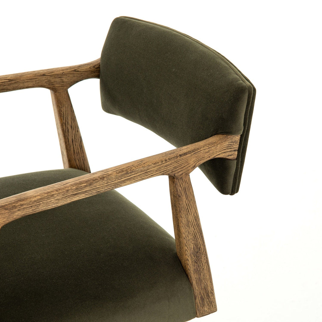 TYLER DESK CHAIR: LODEN GREEN VELVET