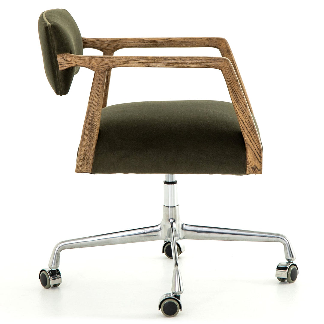 TYLER DESK CHAIR: LODEN GREEN VELVET