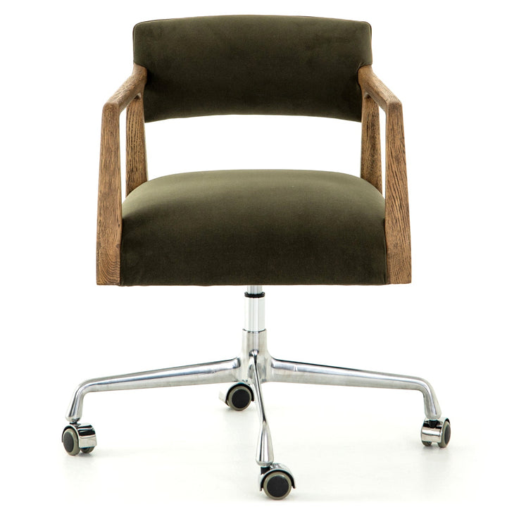 TYLER DESK CHAIR: LODEN GREEN VELVET