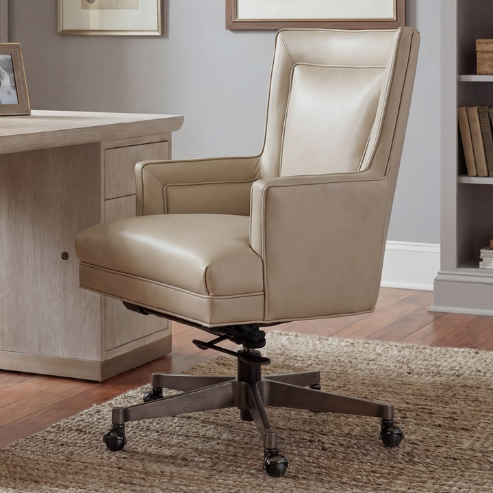 Beige office chair isolated