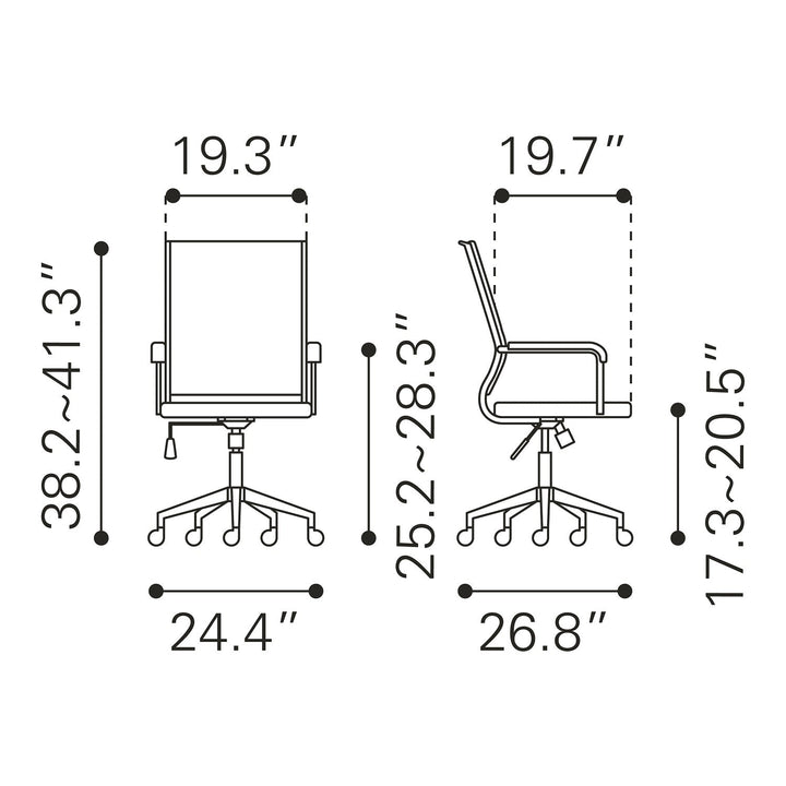 UNION VINTAGE BROWN DESK CHAIR