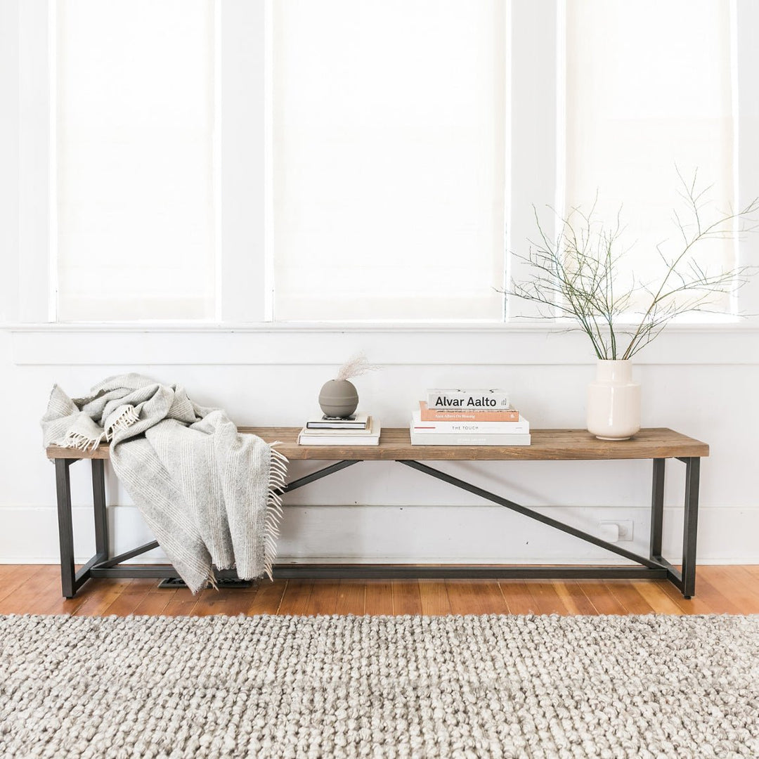 UPCYCLED PINE DINING BENCH