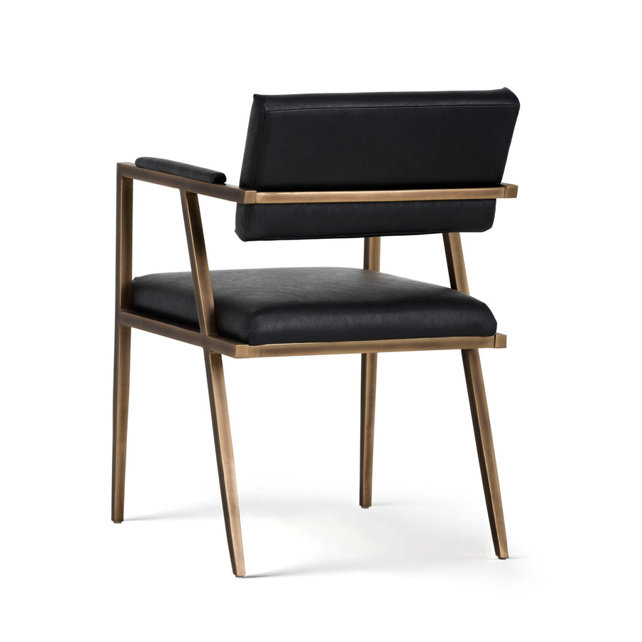 VENTOUZ VINTAGE BLACK DINING ARMCHAIR