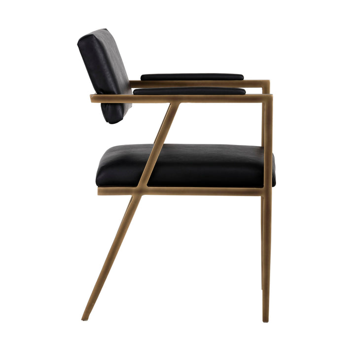 VENTOUZ VINTAGE BLACK DINING ARMCHAIR