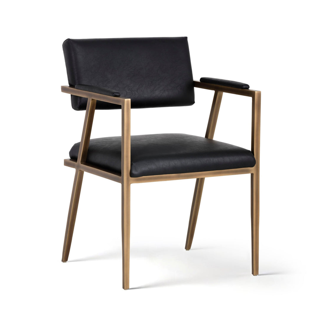 VENTOUZ VINTAGE BLACK DINING ARMCHAIR