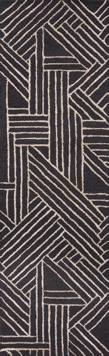 VERVE 01 WOOL + VISCOSE RUG: DARK CHARCOAL