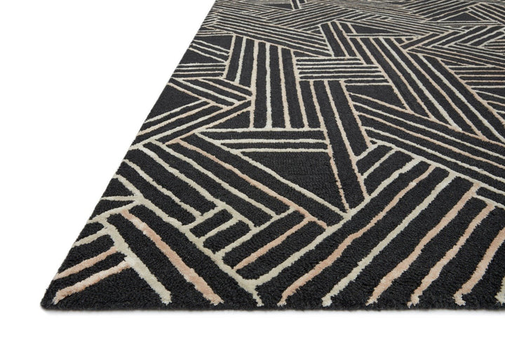 VERVE 01 WOOL + VISCOSE RUG: DARK CHARCOAL