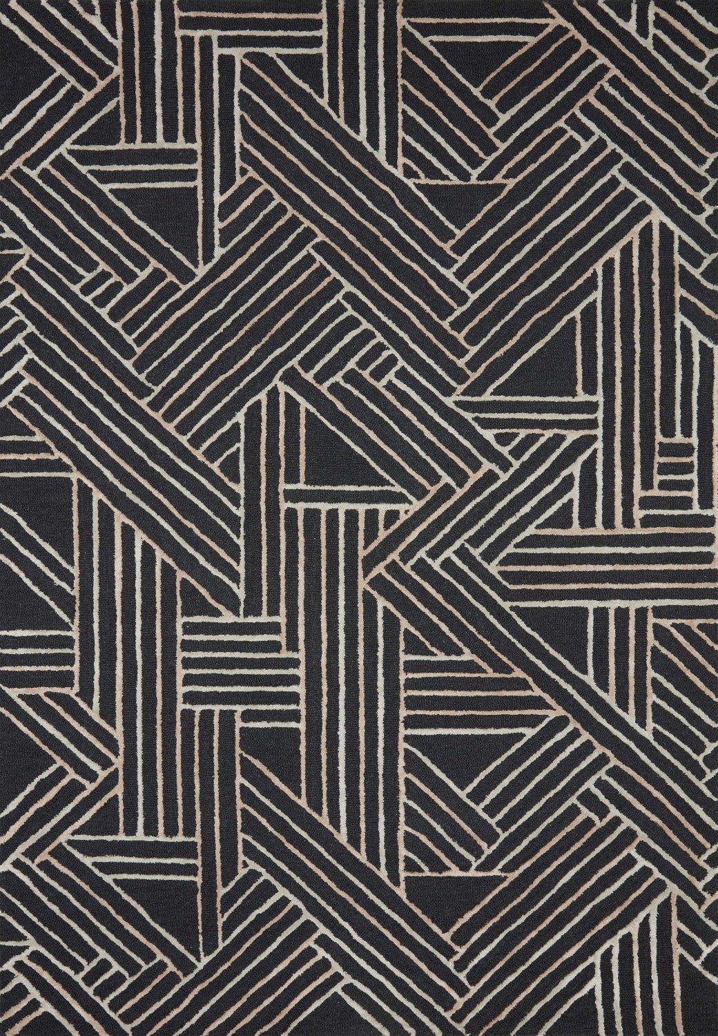 VERVE 01 WOOL + VISCOSE RUG: DARK CHARCOAL