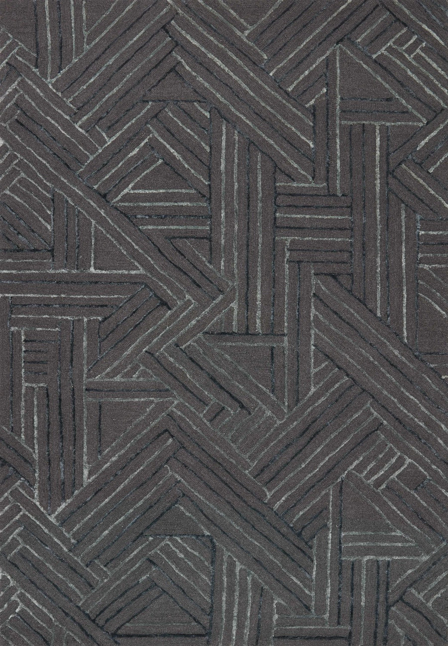 VERVE 01 WOOL + VISCOSE RUG: GRAPHITE