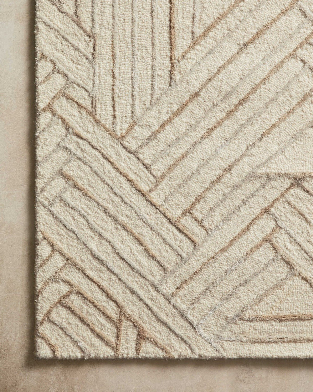 VERVE 01 WOOL + VISCOSE RUG: IVORY, OATMEAL