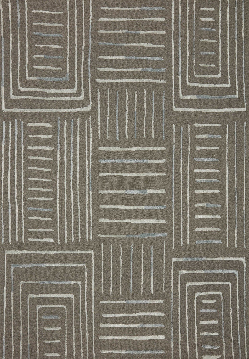 VERVE 02 WOOL + VISCOSE RUG: GREY, MIST