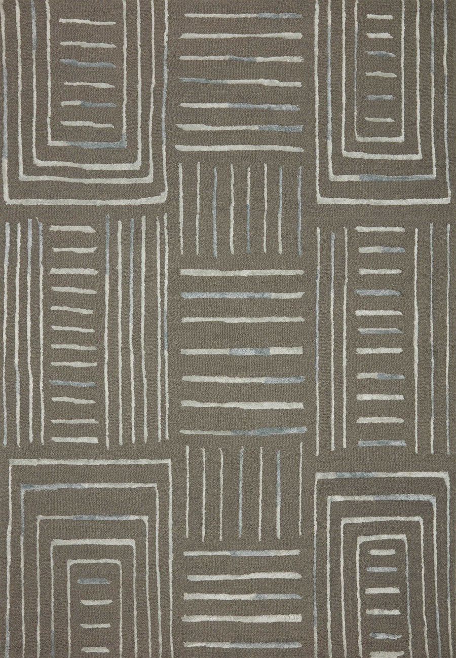 VERVE 02 WOOL + VISCOSE RUG: GREY, MIST