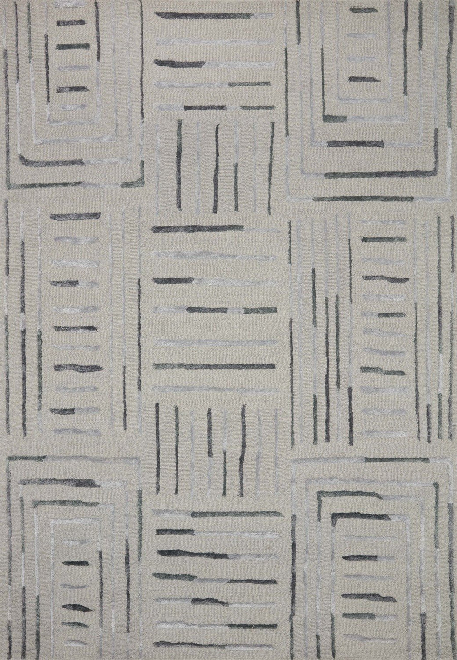 VERVE 02 WOOL + VISCOSE RUG: SILVER, SLATE