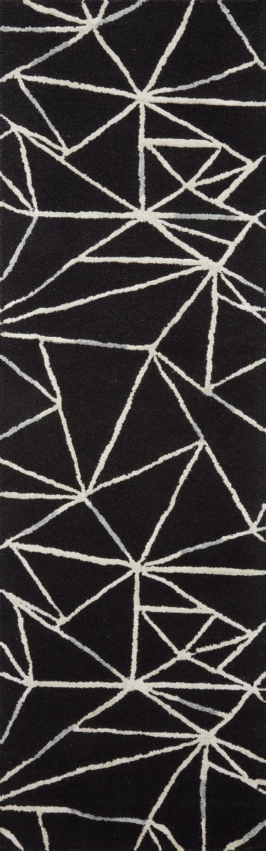 VERVE 03 WOOL + VISCOSE RUG: BLACK