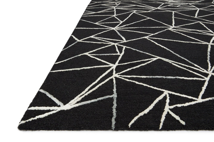 VERVE 03 WOOL + VISCOSE RUG: BLACK