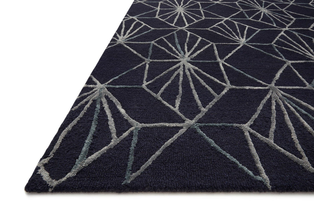 VERVE 04 WOOL + VISCOSE RUG: NAVY, OCEAN