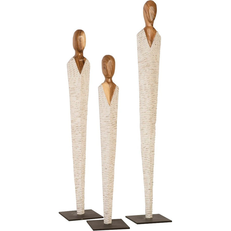 VESTED FEMALE FLOOR SCULPTURES: WHITE