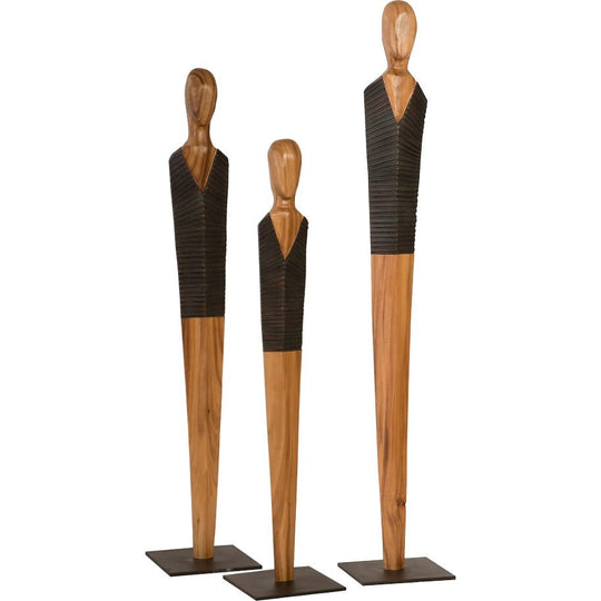 VESTED MALE FLOOR SCULPTURES: BLACK