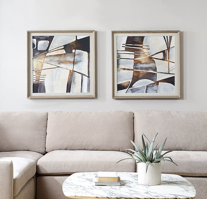 "VETRINA" FRAMED ABSTRACT PRINTS | SET OF 2